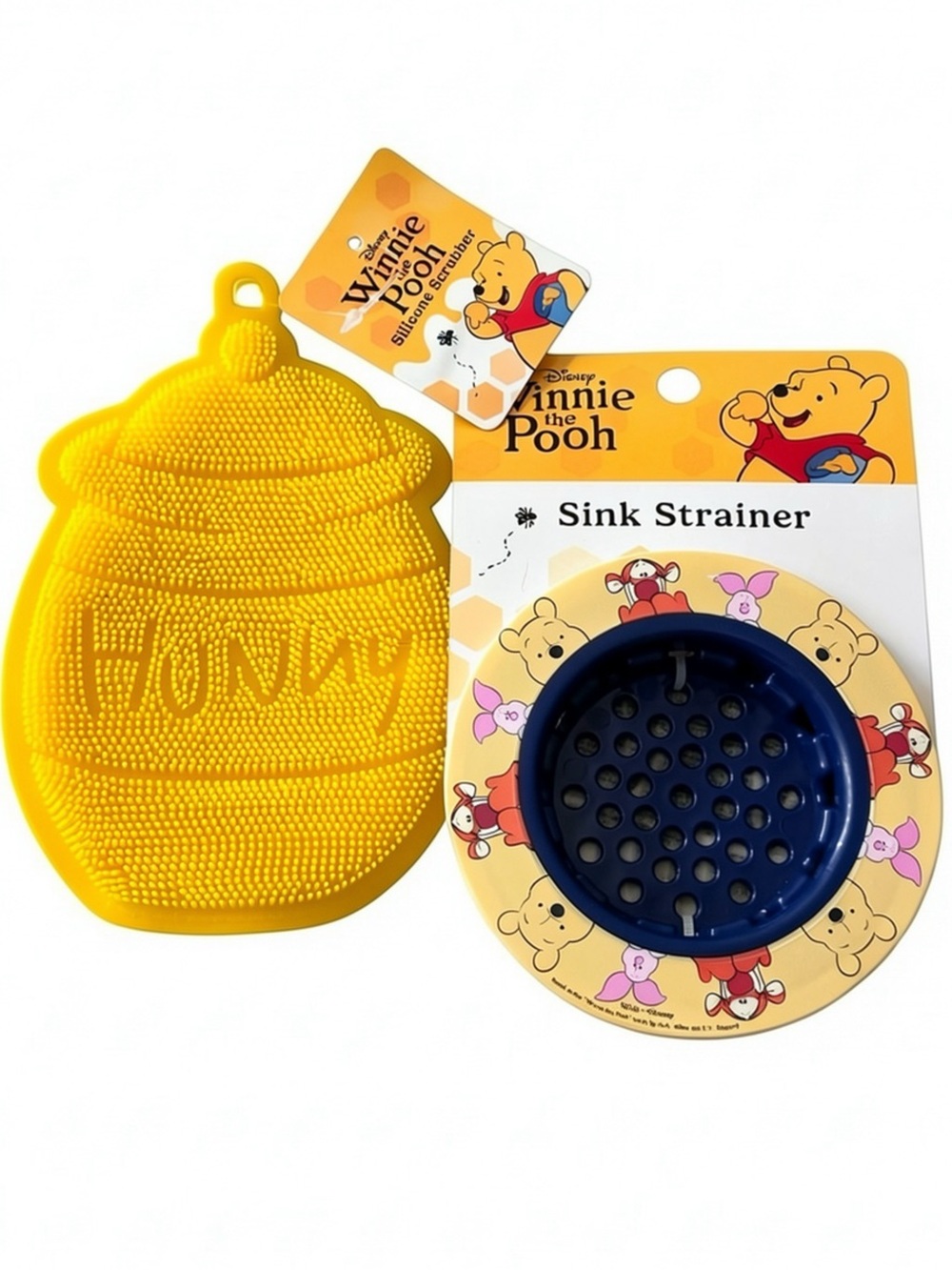 Disney Winnie the Pooh Honey Pot Silicone Scrubber & Sink Strainer
